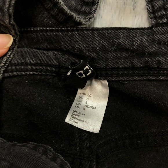 Black Stretched Denim Overall - Picture 4 of 5